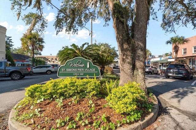 view of community sign