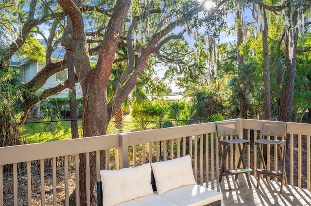 view of wooden deck