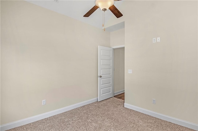 838 Old Ccc Rd, Brunswick, GA 31523 - empty room featuring ceiling fan and carpet floors