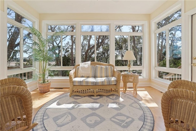 view of sunroom