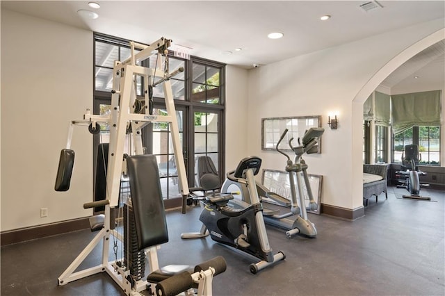 view of exercise room