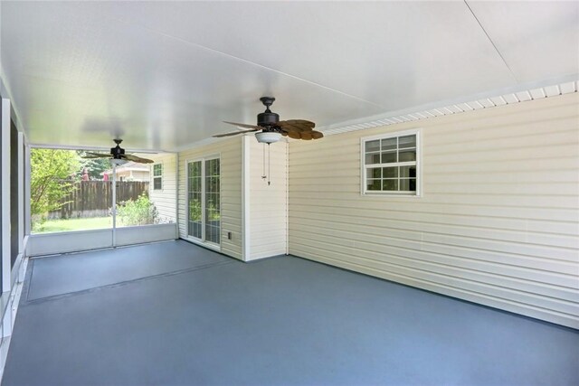 30 Bridgewater Way, Brunswick, GA 31525 - view of patio / terrace featuring a ceiling fan and fence