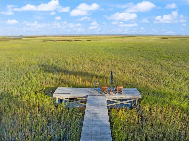 dock area featuring a rural view