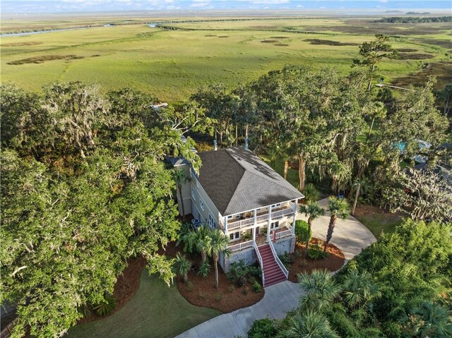 bird's eye view featuring a rural view