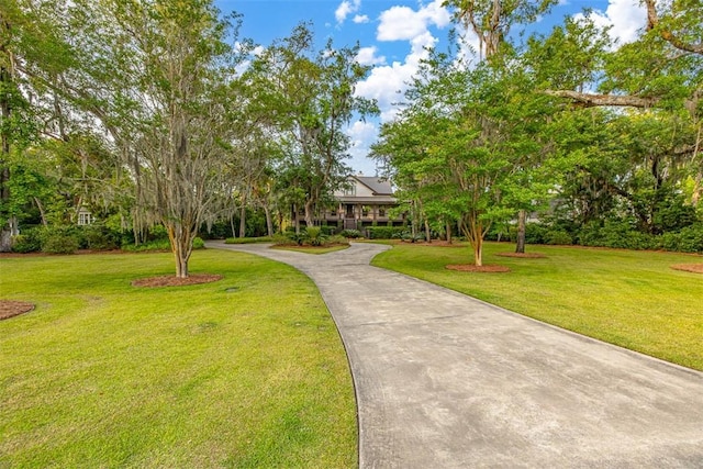 view of home's community featuring a yard