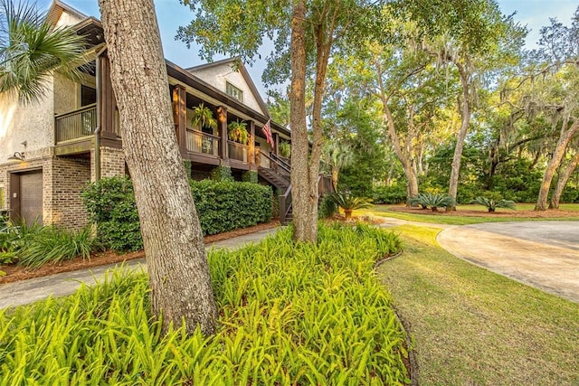 view of property exterior featuring a garage