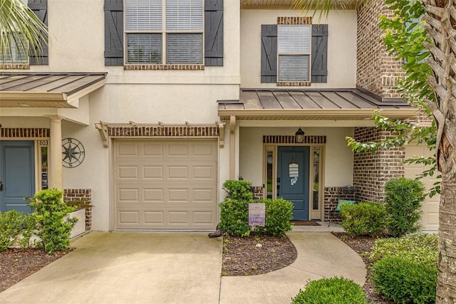 entrance to property with a garage