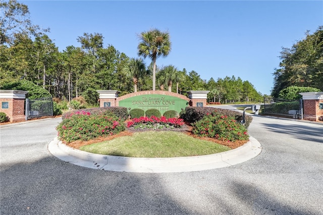 view of community sign