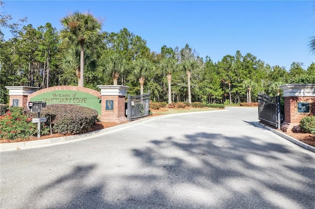 view of community sign