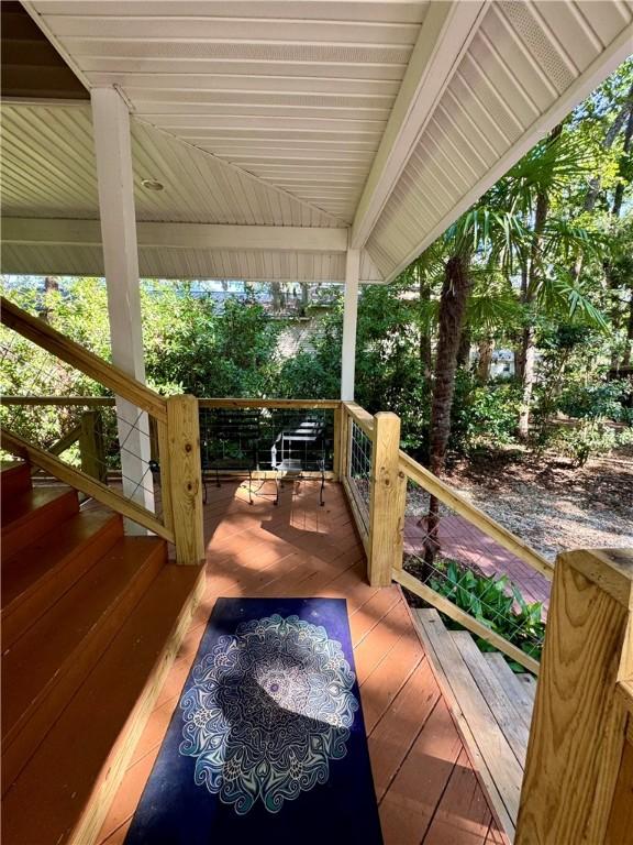 1356 Fiddler Trce NE, Townsend, GA 31331 - view of wooden terrace