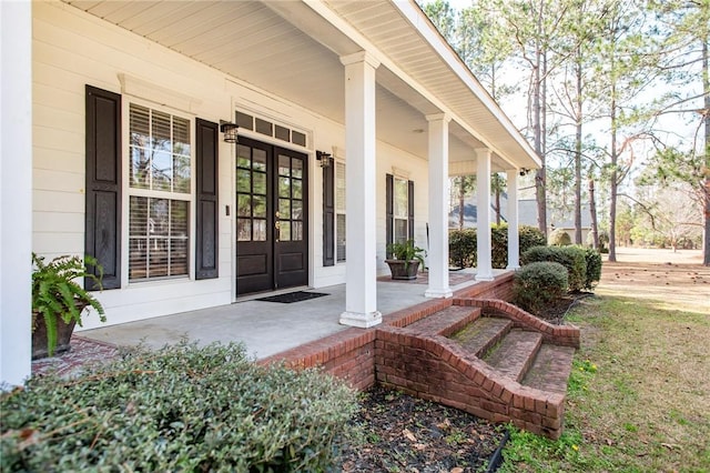 property entrance with a porch