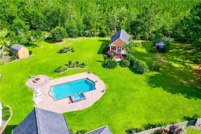 4949 Trudie Rd, Blackshear, GA 31516 - view of subject property with a pool and a forest