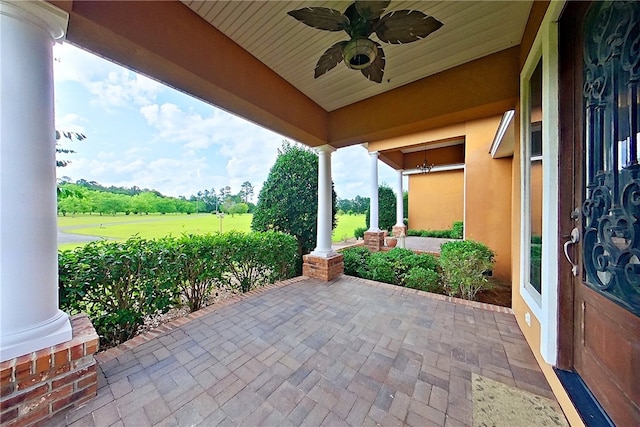 4949 Trudie Rd, Blackshear, GA 31516 - view of patio featuring a ceiling fan