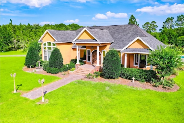 4949 Trudie Rd, Blackshear, GA 31516 - view of front of home with a front lawn and stucco siding