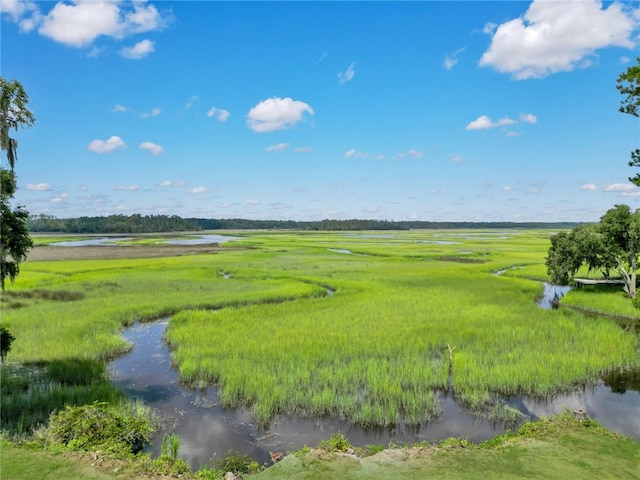 view of community featuring a rural view and a water view