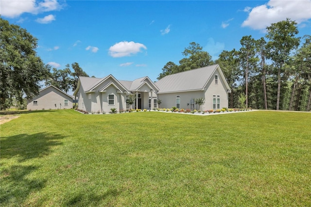 view of front of house with a front yard