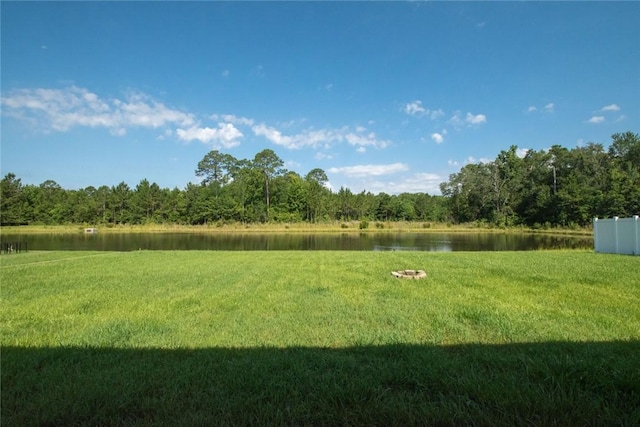 200 Pistachio Ln, Kingsland, GA 31548 - view of green lawn featuring a water view and a wooded view