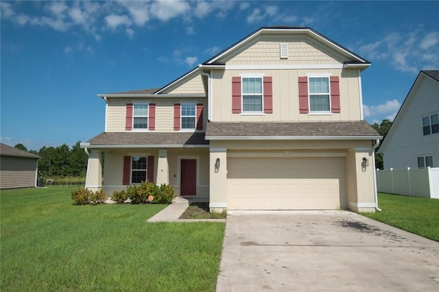 200 Pistachio Ln, Kingsland, GA 31548 - view of front of home featuring a garage, concrete driveway, board and batten siding, and stucco siding