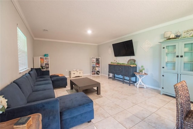 200 Pistachio Ln, Kingsland, GA 31548 - living area featuring light tile patterned floors and crown molding