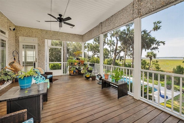 126 Riverwalk Dr, Brunswick, GA 31523 - sunroom / solarium with a ceiling fan