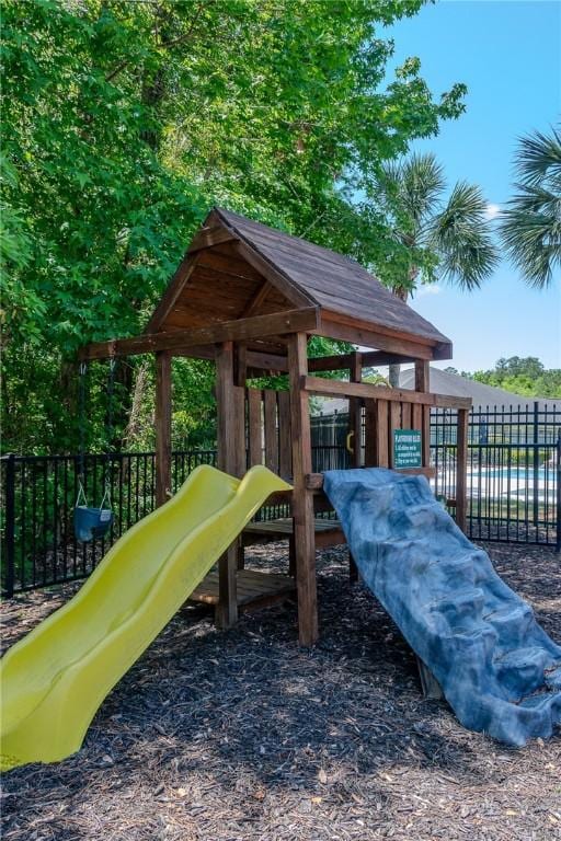 community playground with fence