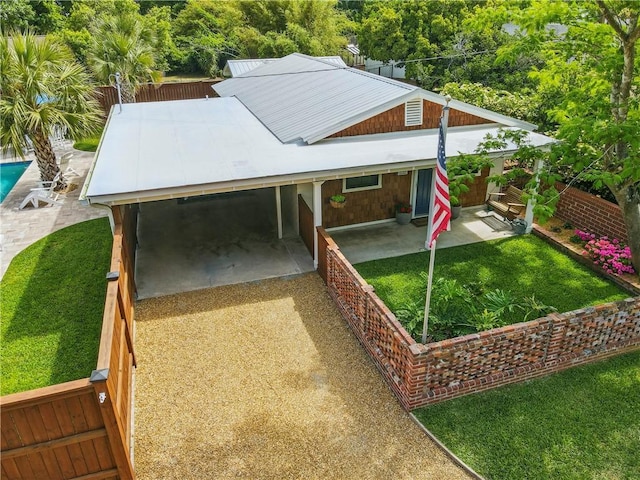 view of outbuilding with a fenced backyard