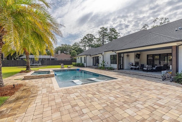147 Butler Lake Dr, Saint Simons Island, GA 31522 - view of swimming pool with a patio and a pool with connected hot tub