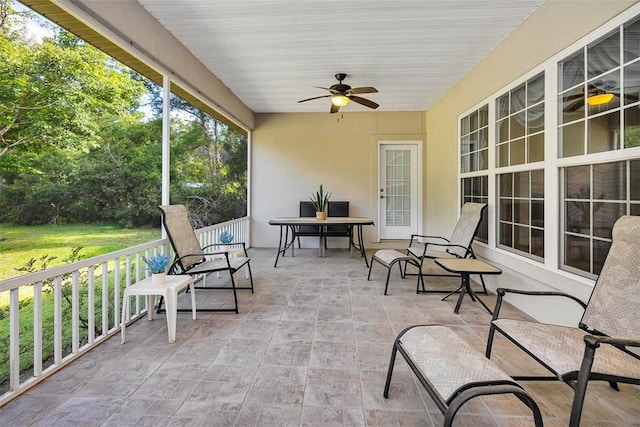 253 Winding Trl, Brunswick, GA 31523 - view of patio / terrace featuring ceiling fan