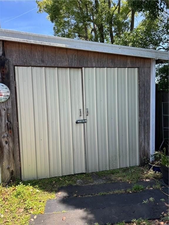 view of shed