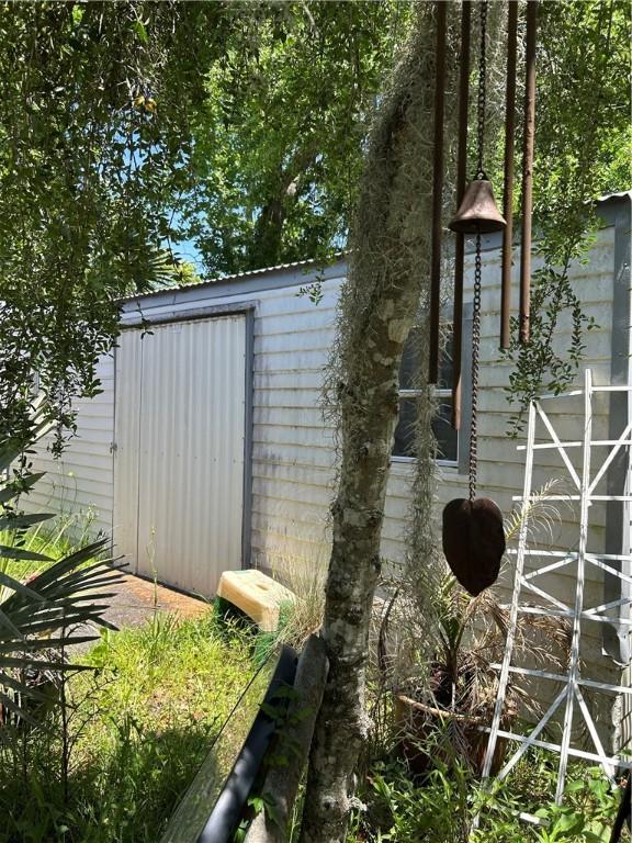 view of shed