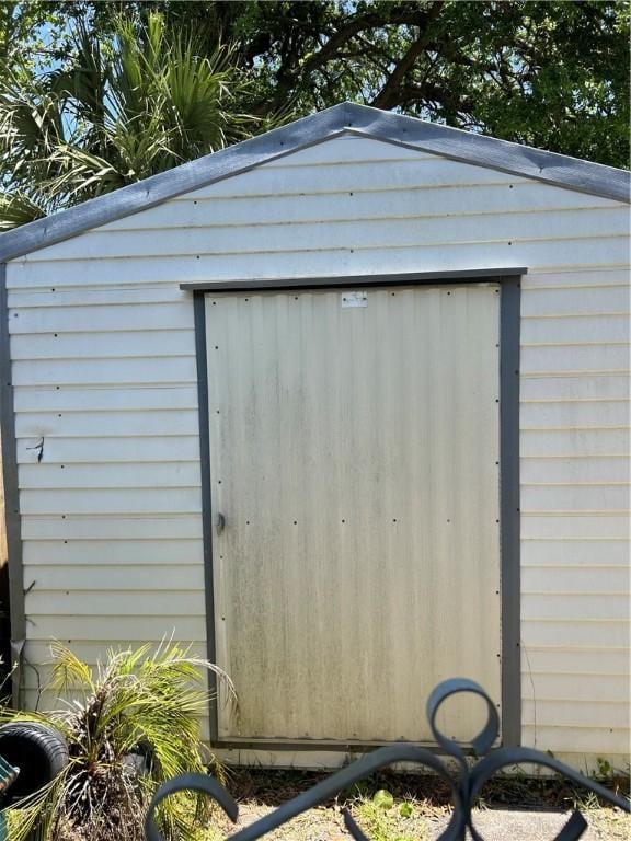 view of shed
