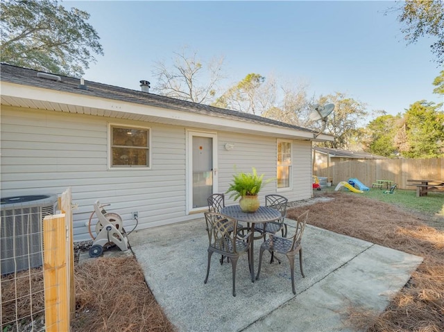 view of patio / terrace featuring central AC