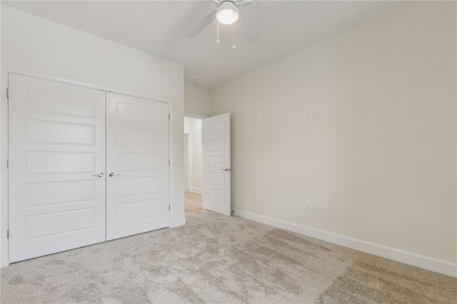 177 Verano St, Kingsland, GA 31548 - unfurnished bedroom featuring carpet, a closet, and a ceiling fan