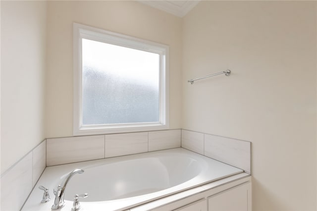 177 Verano St, Kingsland, GA 31548 - full bath featuring a garden tub and ornamental molding