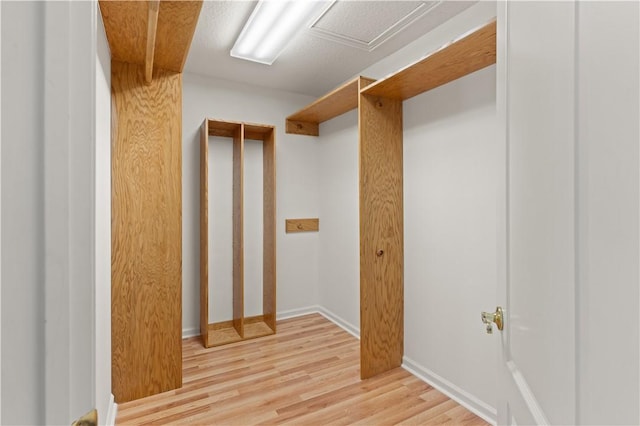 mudroom with light wood-type flooring