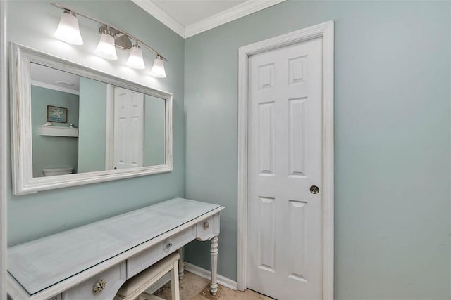 1201 Fairway Rd, Brunswick, GA 31525 - bathroom with ornamental molding and baseboards