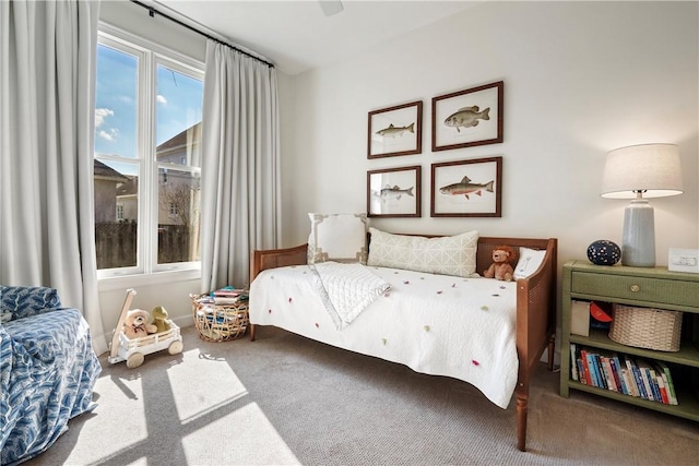 bedroom featuring carpet flooring