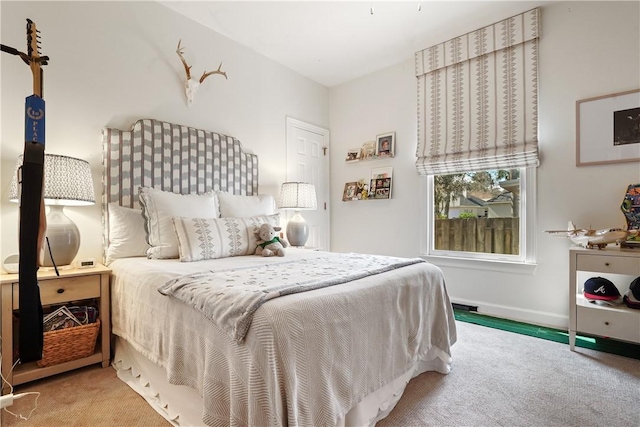 bedroom with carpet floors