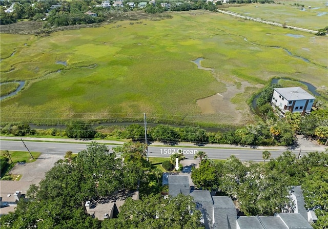 bird's eye view with a rural view