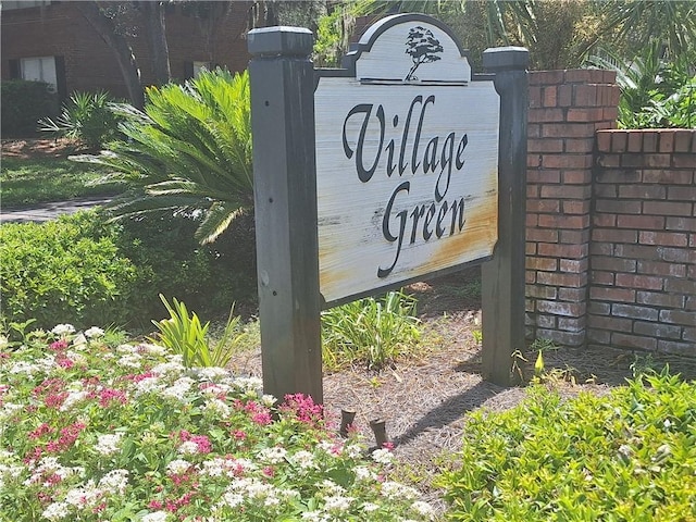 view of community sign