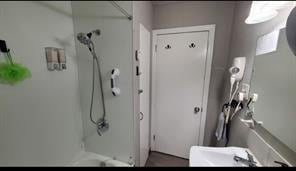 bathroom with a shower