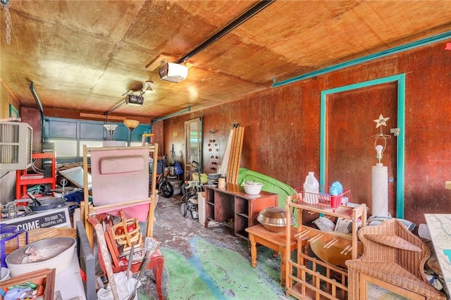 interior space featuring concrete floors