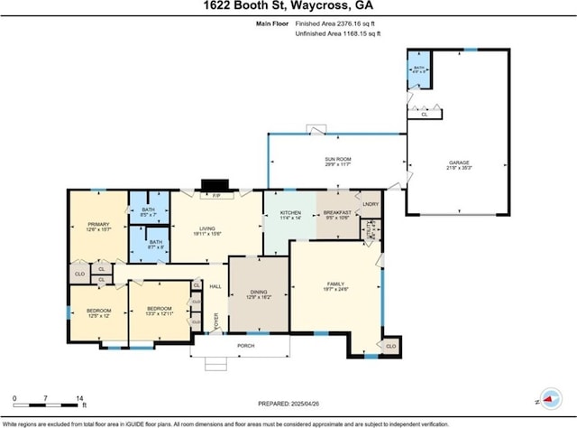 1622 Booth St, Waycross, GA 31501 - room layout