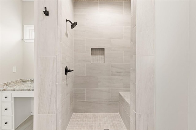 4432 Pembers Rd, Nahunta, GA 31553 - bathroom with tiled shower and vanity