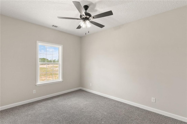 4432 Pembers Rd, Nahunta, GA 31553 - carpeted spare room featuring a textured ceiling and ceiling fan