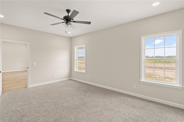 4432 Pembers Rd, Nahunta, GA 31553 - carpeted empty room with recessed lighting and ceiling fan