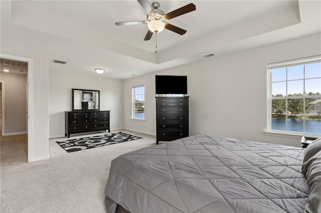 259 Daniel Trent Way, Kingsland, GA 31548 - bedroom with carpet floors, a raised ceiling, and ceiling fan