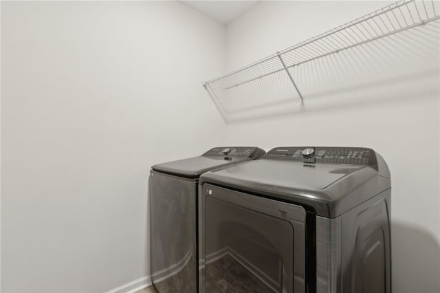 259 Daniel Trent Way, Kingsland, GA 31548 - laundry area with washer and dryer and baseboards