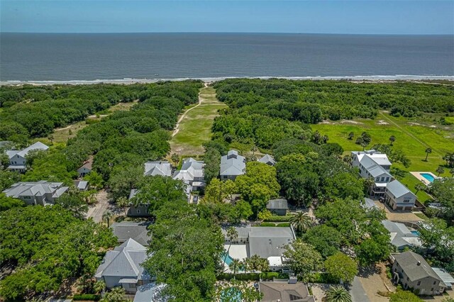 4218 Fifth St, Saint Simons Island, GA 31522 - aerial view of residential area with a large body of water