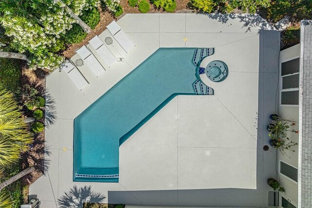4218 Fifth St, Saint Simons Island, GA 31522 - view from above of property featuring a pool